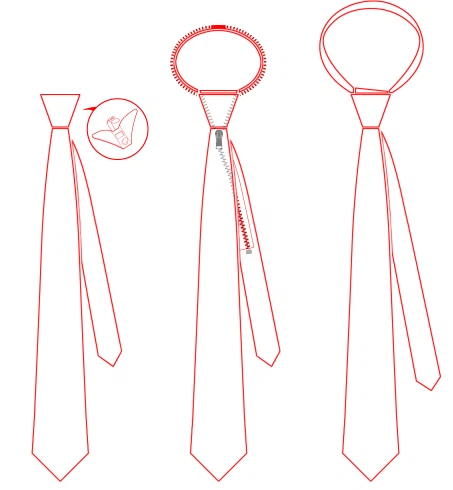 Wide selection of necktie styles